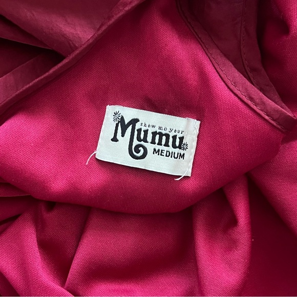 Show Me Your MuMu | Mini Red Cocktail Strappy Satin Dress | M - Picture 11 of 14